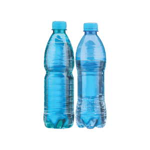 Three bottles of mineral water