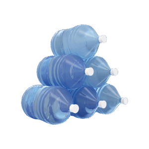 Small bottles of mineral water